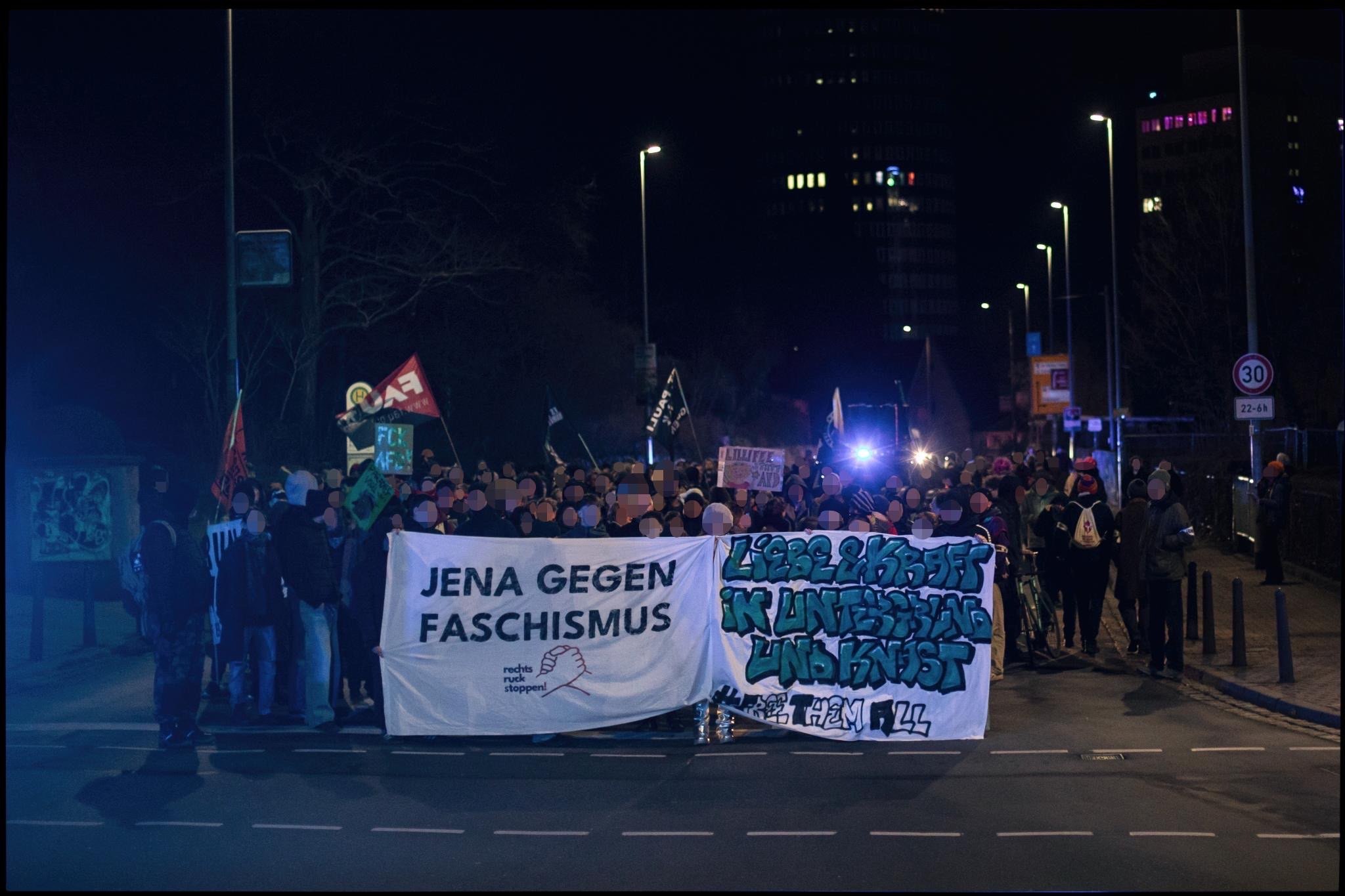 Eindrücke der #Demo am Abend der Bundestagswahl in #Jena